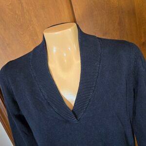 Soft Surroundings Black Shawl Collar Sweater XSmall Cotton Modal Silk Fisherman